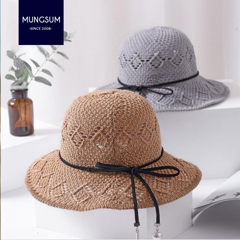 

Wide Brim Hats Women Fisherman Hat Female Han Edition Basin Japanese Knitting Manufacturers Selling Wholesale, Dark grey