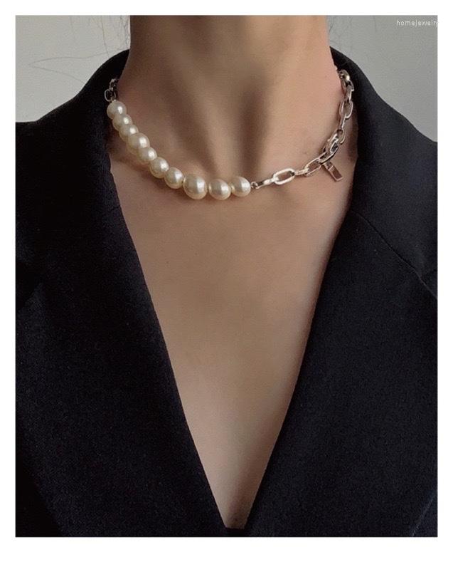 

Pendant Necklaces Cross Pearl Chain Spliced Necklace Clavicle