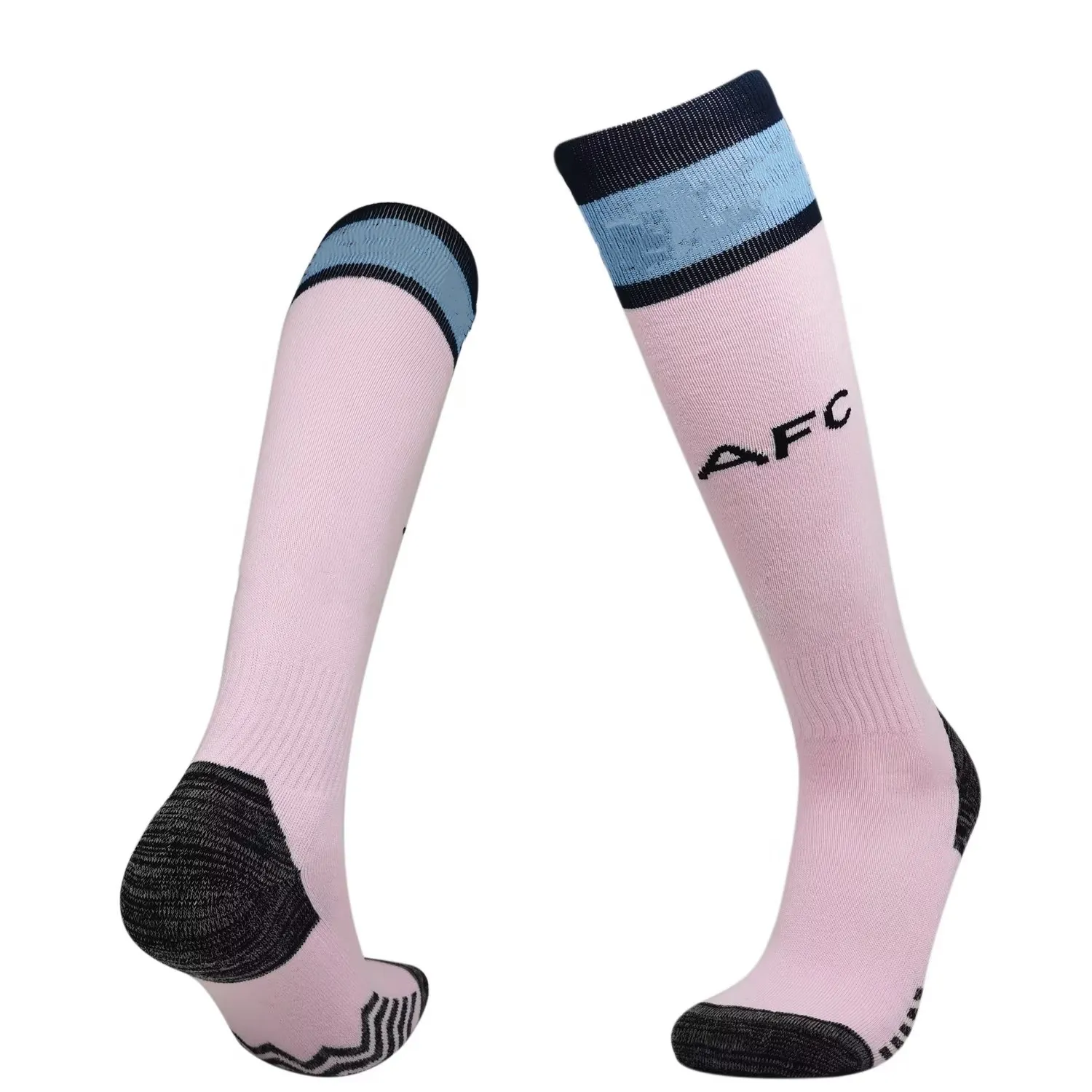 

2022 2023 OM Soccer Socks river plate adult Kids children Ireland Knee High Thick national team club home away third football Sports wear 03, Pink