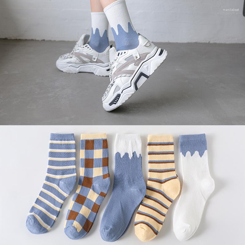 

Women Socks 5 Pairs/lot Fasion Cartoon For Autumn Cute Soft Breathable Female Stripe Daily Casual, Women t