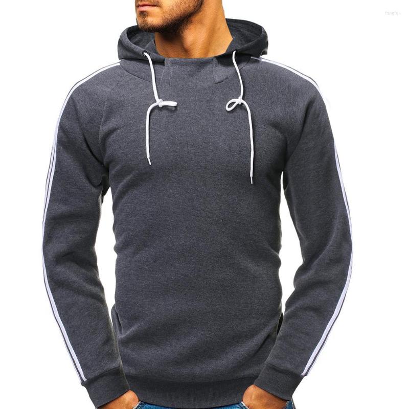 

Men' Hoodies Outwear Sportswear Tracksuit Hoody Ribbon Splicing Casual Hooded Pullover Sweatshirt For Men Black Gray, Black 1603a-7252 p30