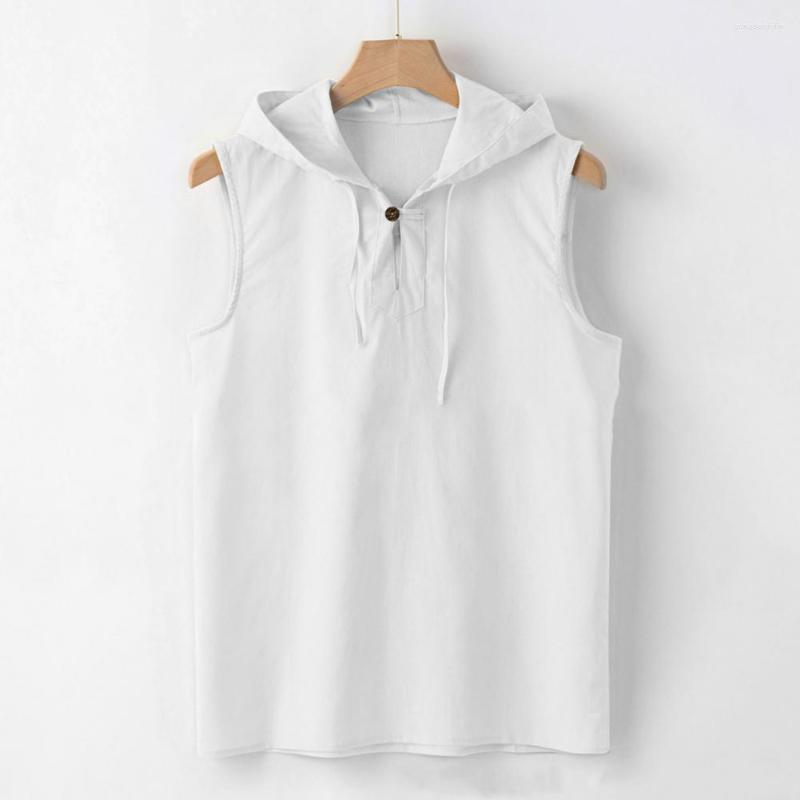 

Men's Tank Tops Men T-shirt Breathable Pure Color Summer Solid Sleeveless Vest, Black