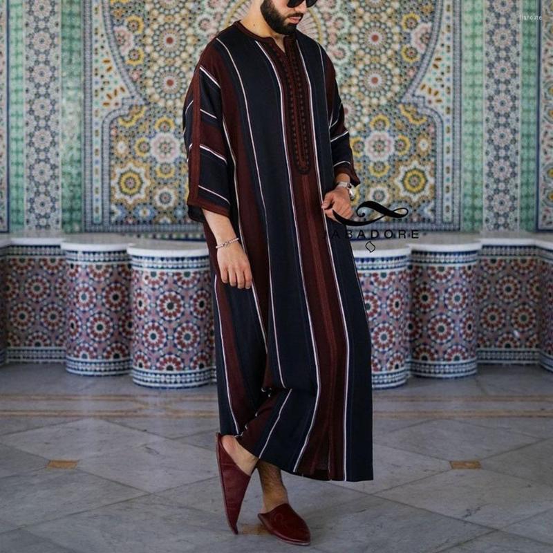 

Ethnic Clothing Muslim Fashion Men Robe Arabic Black Camisas Estilo Male Shirts Qamis Homme Roupas Masculinas Abayat Jubba Thobes Kaftan For