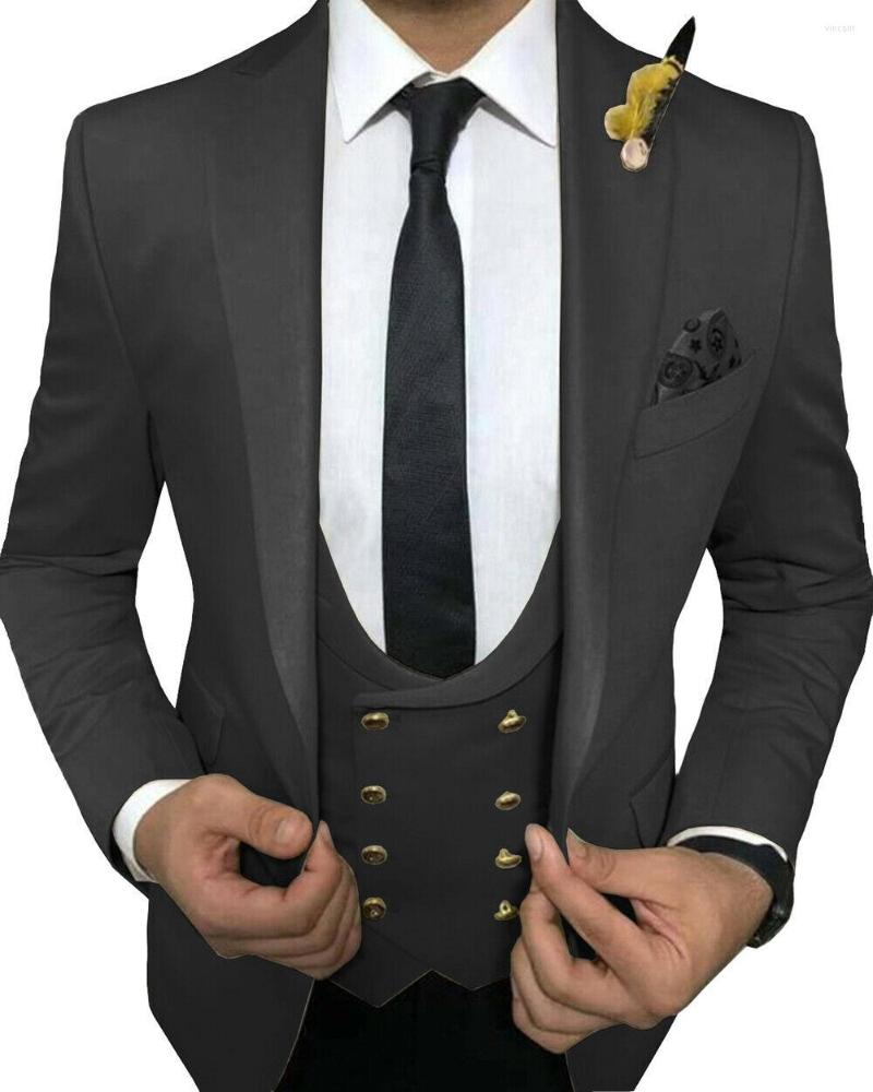 

Men's Suits Mens Tuxedo 3- Pic Blazer Vest Pants Double Breasted Flat Slim Wool Groomsman Pant, Lavender