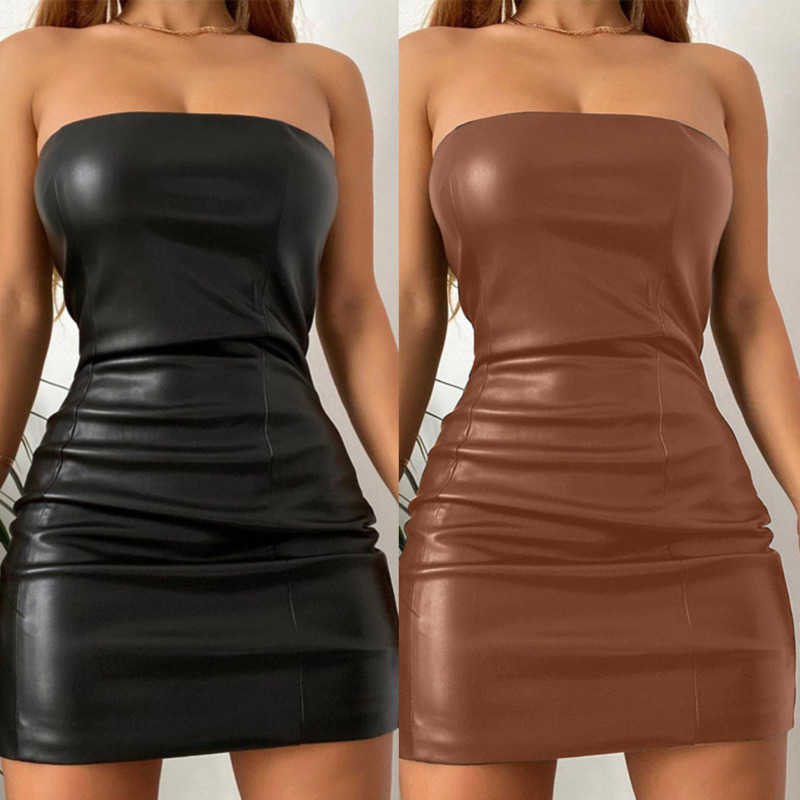 

Designer Dresses Women Fashion Sexy Bra Dress Off Shoulder Temperament Slash Neck One-piece Skirt, Black