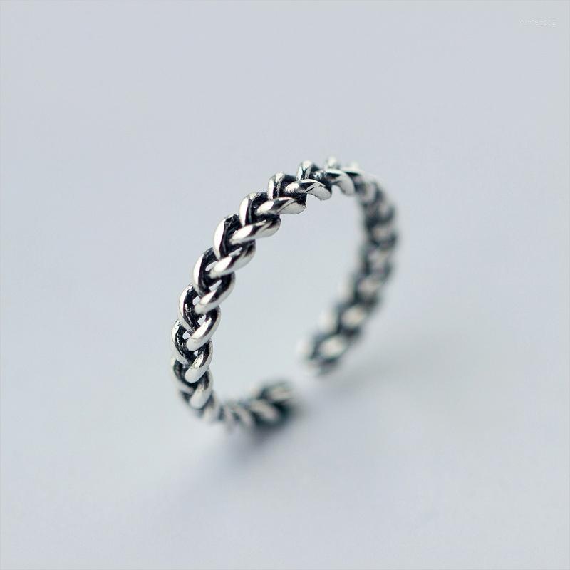 

Wedding Rings Temperament Silver Color Weave Ring For Women Fashion Anillos
