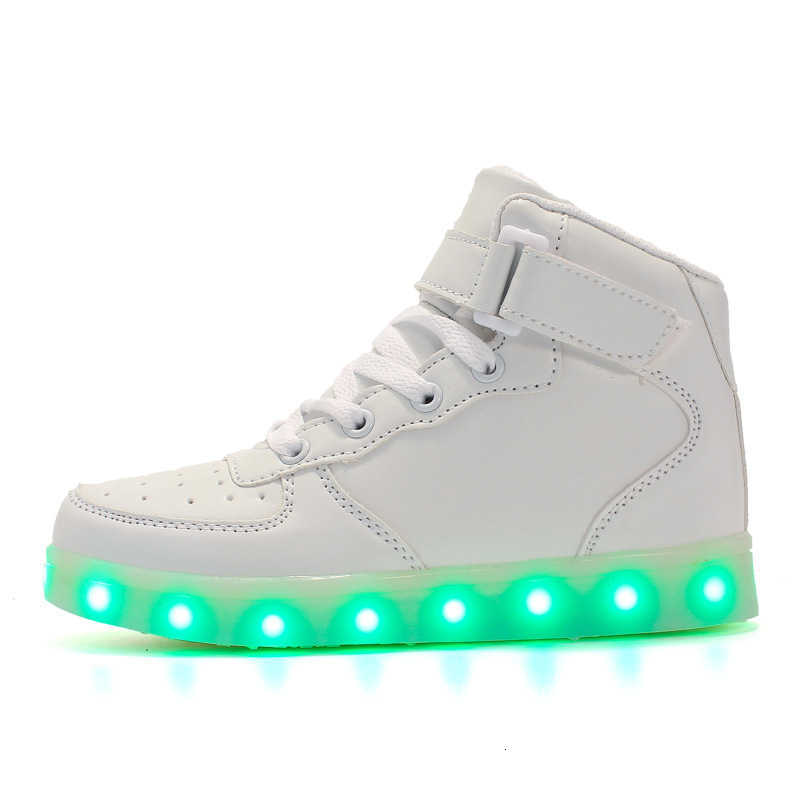 

Adult Luminous Shoes High Top Led Lights Usb Charging Korean Version Luminous Shoes Sole Lights Chil1en's Colorful Light Shoes, 032 pink