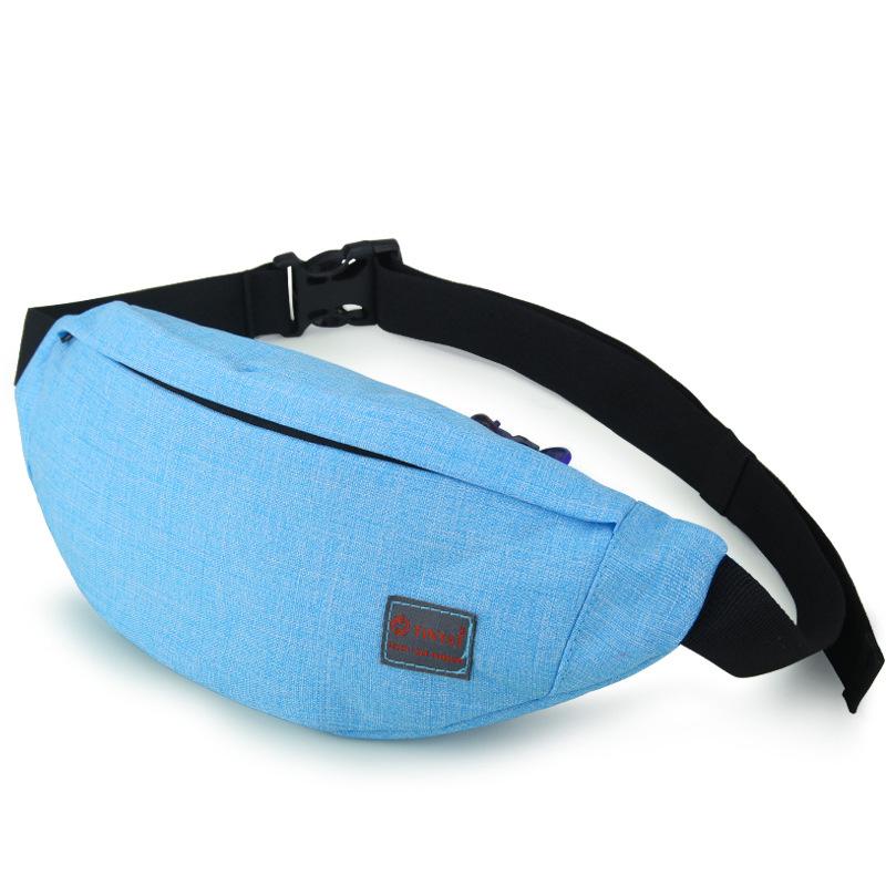 

Waist Bags Fashion For Men Casual Nylon Packs Unisex Belt Bag Fanny Pack Travel Storage Chest Leg, Sky blue