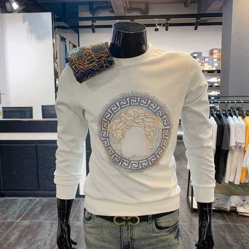 

Fashion sweatshirt men women sweaters Medusa diamond hoodie designer sweater crew neck long sleeve tshirt pullover coat 4xl 5xl, 3 # yellow