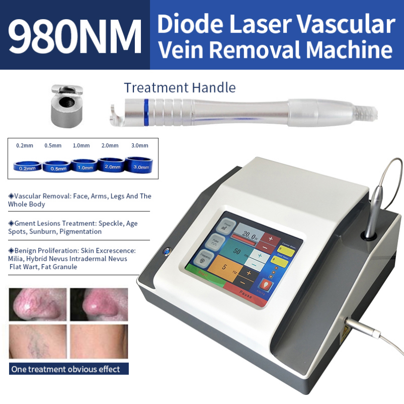 

Beauty Equipment Laser Spider Veins Removal Machine 980Nm Vascular Varicose Device Anti Red Blood Improve Couperose Skin