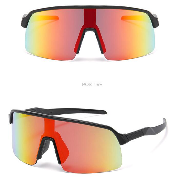 

10PCS Colorful Glasses Trendy One-piece Sunglasses European American Outdoor Sports Eyewear Skiing Mountaineering Ultraviolet-proof Eyeglasses 9463