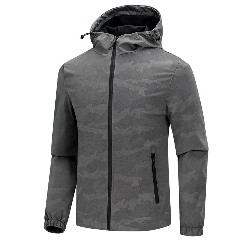 

Men's Jackets Autumn Jacket Casual Male Outdoor Windbreaker Breathable Hooded Coats Fashion Camouflage Sport Men ClothingMen's, Black