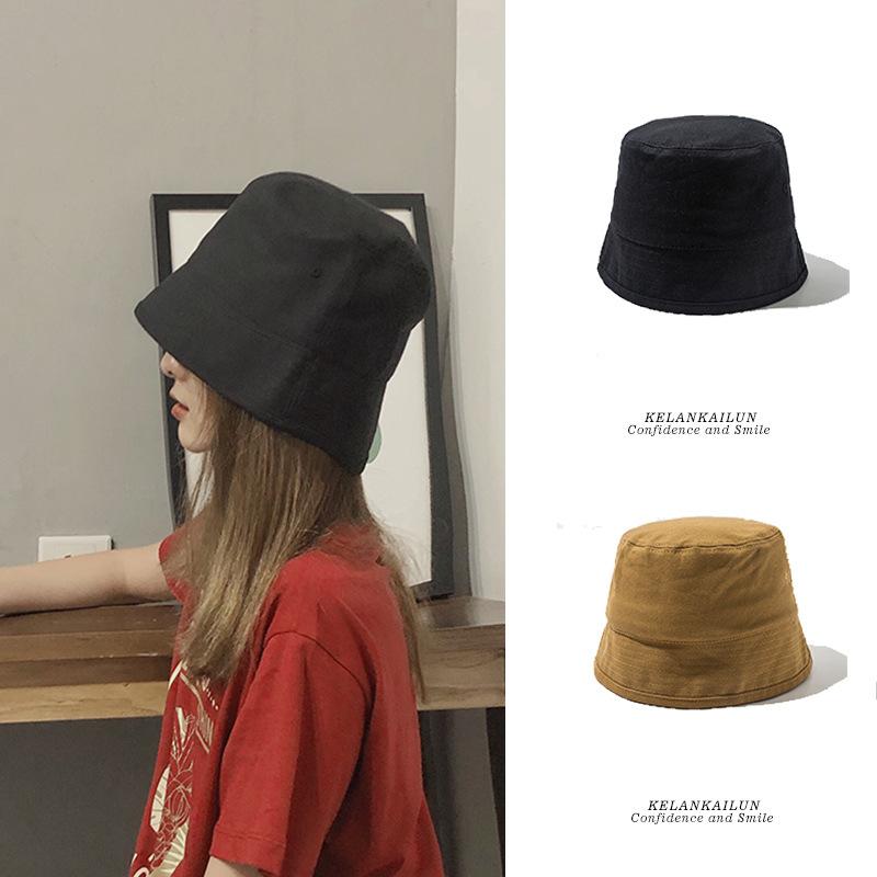 

Beanies Beanie/Skull Caps Women Hats Beanie Hat Visior For Fashion Spring Summer Cap Fisherman's Solid Color Bucket Hirai Cotton Sun, Black