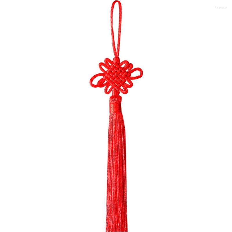 

Interior Decorations 2pcs Mascot DIY Pendant Home Chinese Knot Tassel Gift Jewelry Making Fringe Handwork Car Ornaments Exquisite Craft