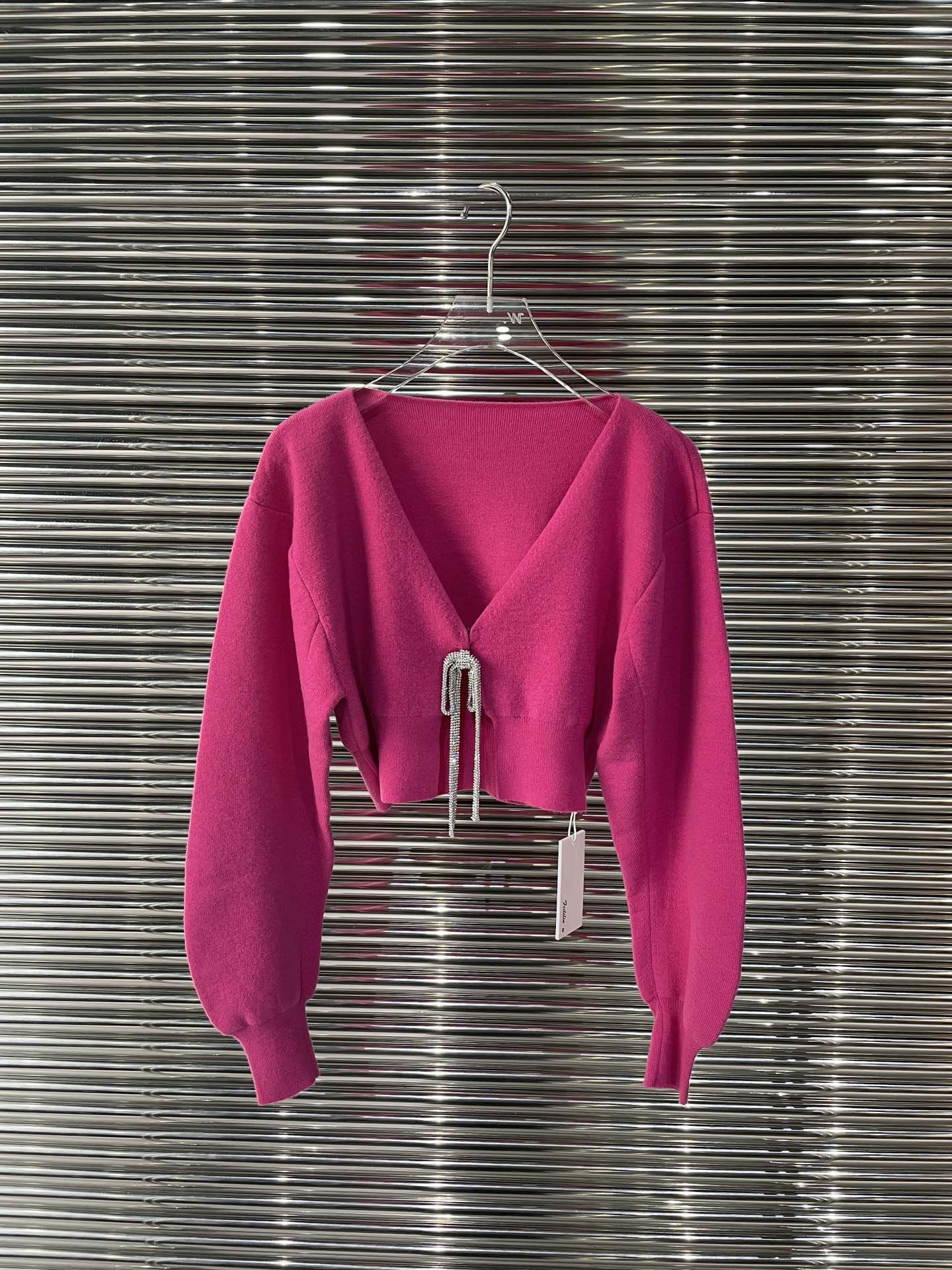 

Early Spring New Women's Sweaters Diamond Chain Knitted Cardigan, Customize