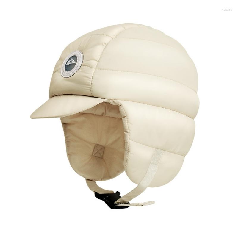 

Berets Down Earflap Hat Bomber Plush Trapper Ski Hooded Fleece Ear Protection