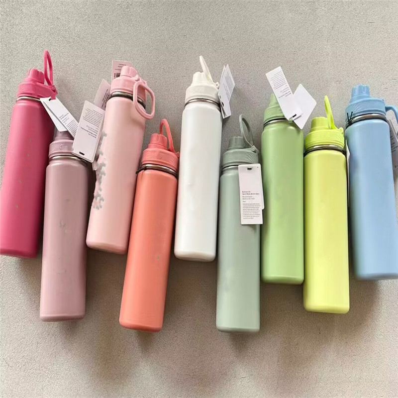 Fashion water bottles stainless steel thermos Cup kettle straight tube male and female couples gift cup Yoga portable Cup Sports Mugs