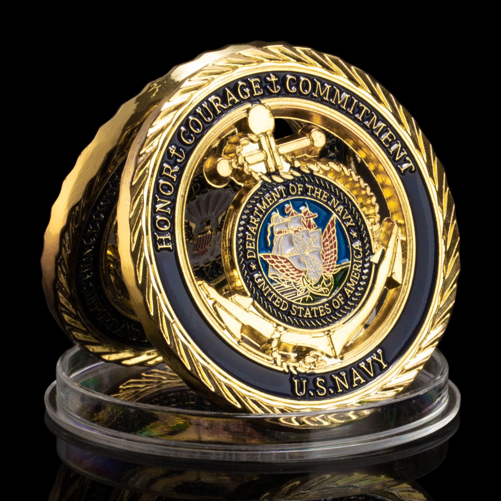 

Biliboys United States Navy Challenge Coin USN Commemorative Coins Department of Navy Souvenirs and Gifts