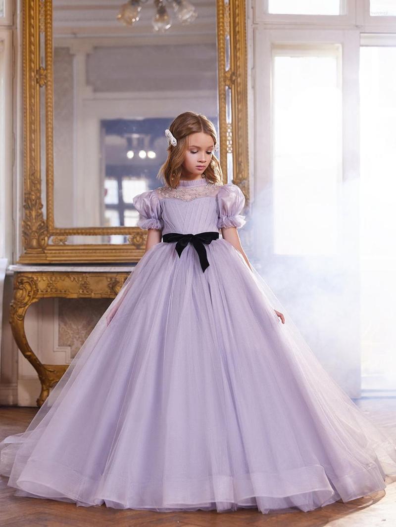 

Girl Dresses Mvozein Blue Princess Puffy Flower Dress Bow Party Kid Birthday Christmas Clothes