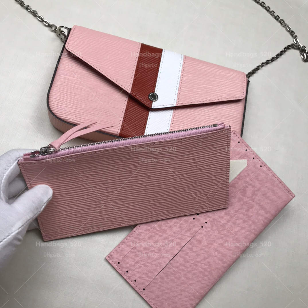 

Top Quality Women Wallets Brand Long Purse with Fold Wallet Classic Handbags Card Holder Coin Purses Gift Box M62983, Pink /m62986