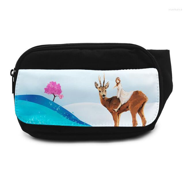 

Waist Bags DHL20pcs Sublimation Blank DIY Printing Thermal Transfer Canvas Bag, Black