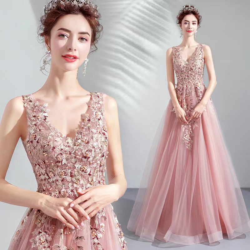 

Elegantt pink Mother Of The Bride Dresses V Neck luxury beaded Wedding Party Gowns Guest Formal Evening Dress Lace Long God Mom Celebrity Wear wed dress
