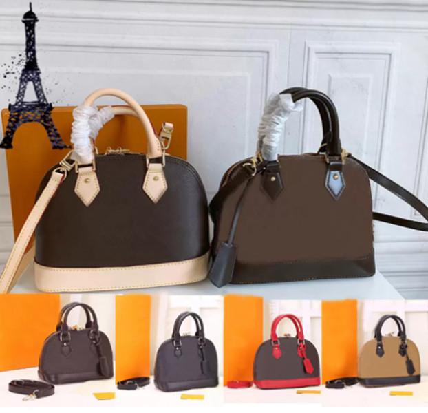 

2022 Luxurys Designer Bag Alma Bb 25CM Women Shoulder Bags Messenger Bag Leather Handbag Wallet Purses Crossbody Tote with Lock Key, Red