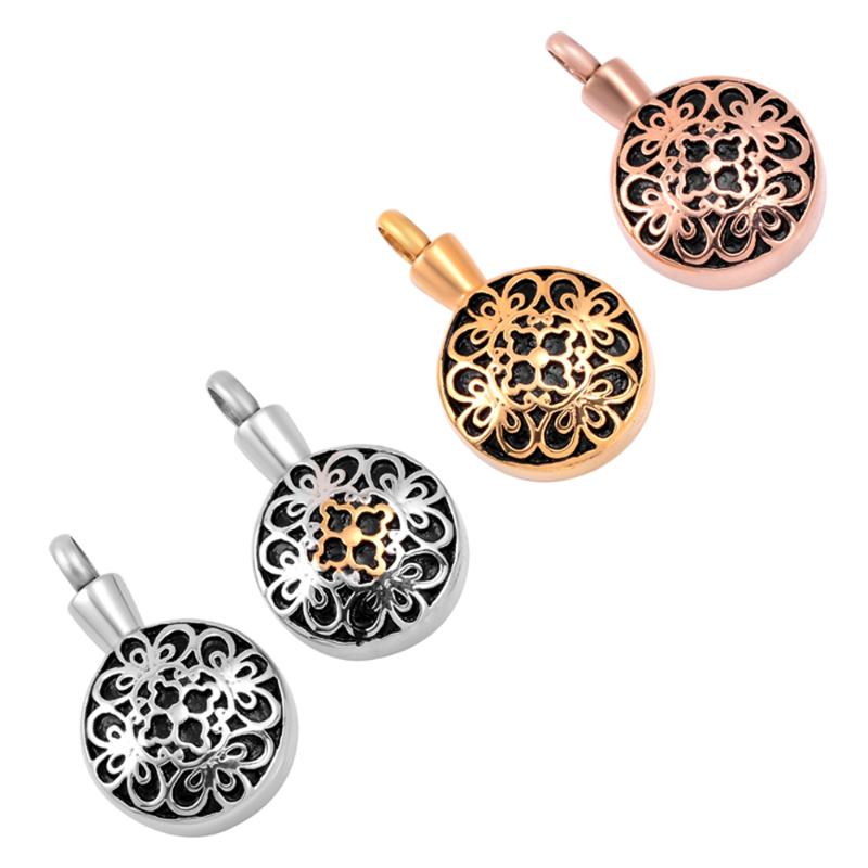 

Chains Classic Round Ashes Urns Keepsake Cremation Urn Necklace Memorial Jewelry For Love