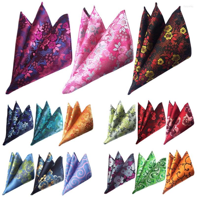 

Bow Ties 3 Packs Men Fashion Floral Pocket Square Handkerchief Wedding Party Hanky