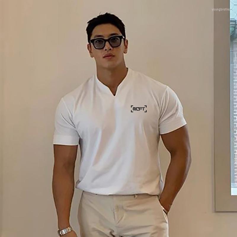 

Men's T Shirts Men's Casual Sports Short-sleeve Slim Fitting Summer Youth Fitness T-shirt, Black
