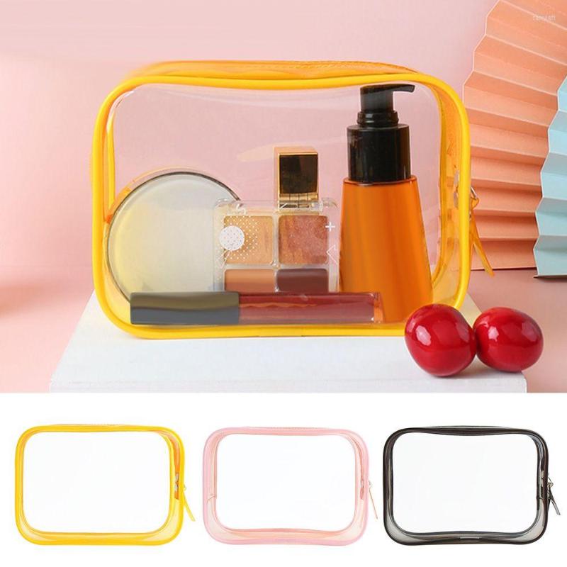 

Cosmetic Bags Large Capacity Waterproof Portable Wash Bag PVC Storage Case Makeup Pouch, Blue