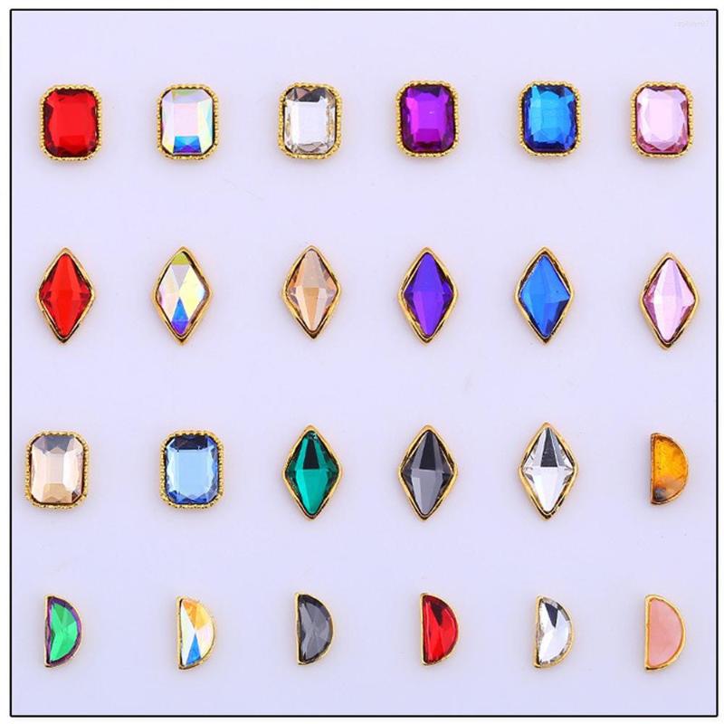 

Nail Art Decorations 10pcs Rhombus/Diamond Shaped Crystal Rhinestones 18 Styles AB Flat-back Rhombus Charms Jewelry 324-3