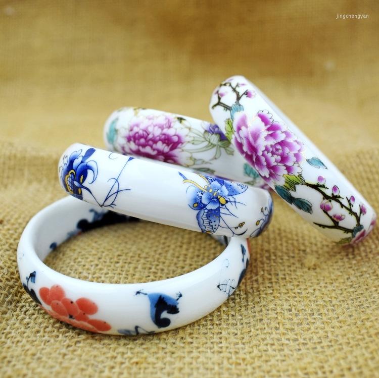 

Bangle Chinese Style Handmade Ceramic Bangles Pastel Charm Gifts For Women Ethnic Retro Bracelets Of Jewelry 2023 Wholesale