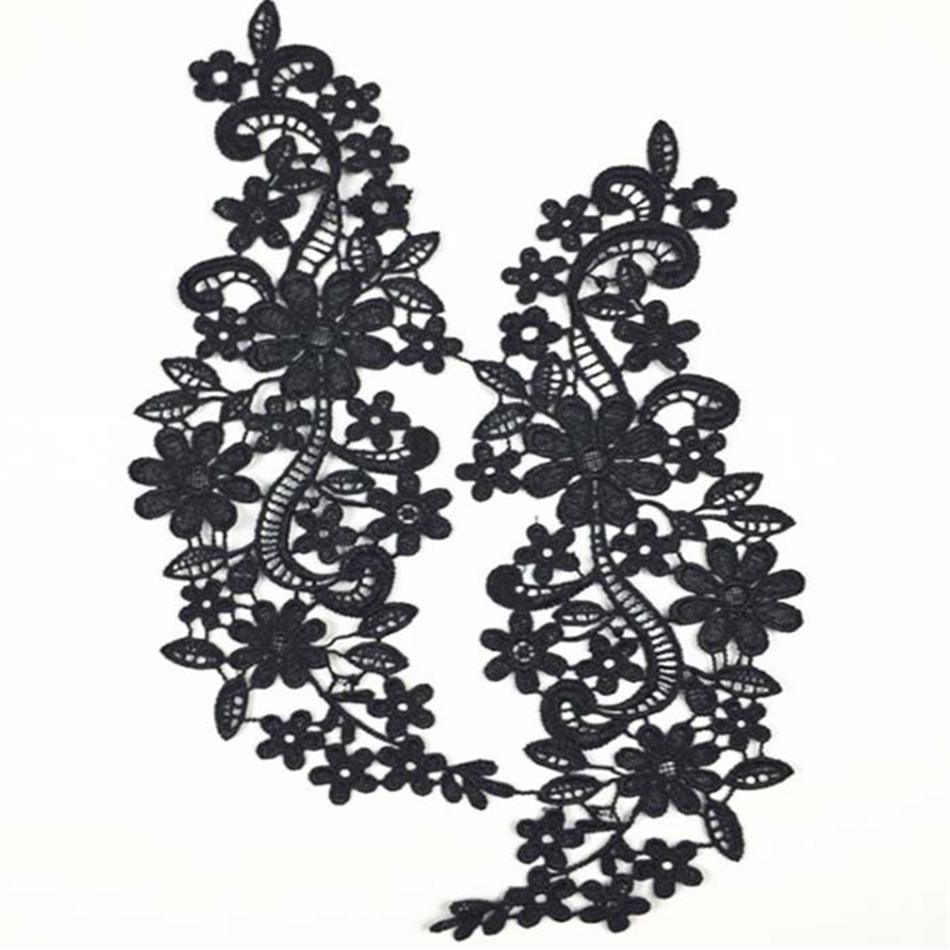 

patches fabric collar Trim Neckline Applique for dress wedding shirt clothing DIY Sewing flower Floral Embroidered lace nice259V