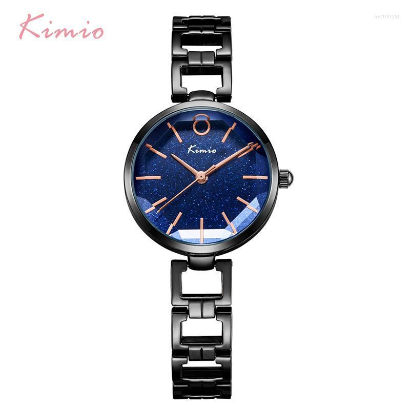 

Wristwatches Kimio Women's Hollow Bracelet Watches Luxury Ladies Multi-faceted Dial Babysbreath Dress Watch For Women Female Clock With, 1669