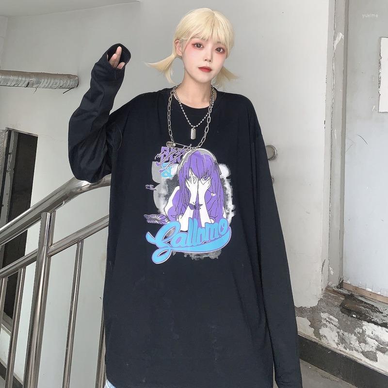 

Women' T Shirts Y2k Aesthetic Cartoon Anime T-Shirt Female Graphic Goth Oversized Urban Harajuku Korean Clothes Couple Streetwear Hip-Hop, White