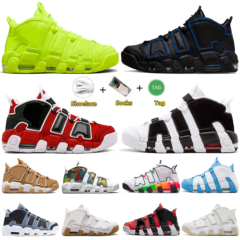 96 Plus de chaussures de basket-ball pour hommes femmes uptempos Scottie Tri-Color Pippens Total Orange White Sunset Black Bulls Hoop Pack Univer