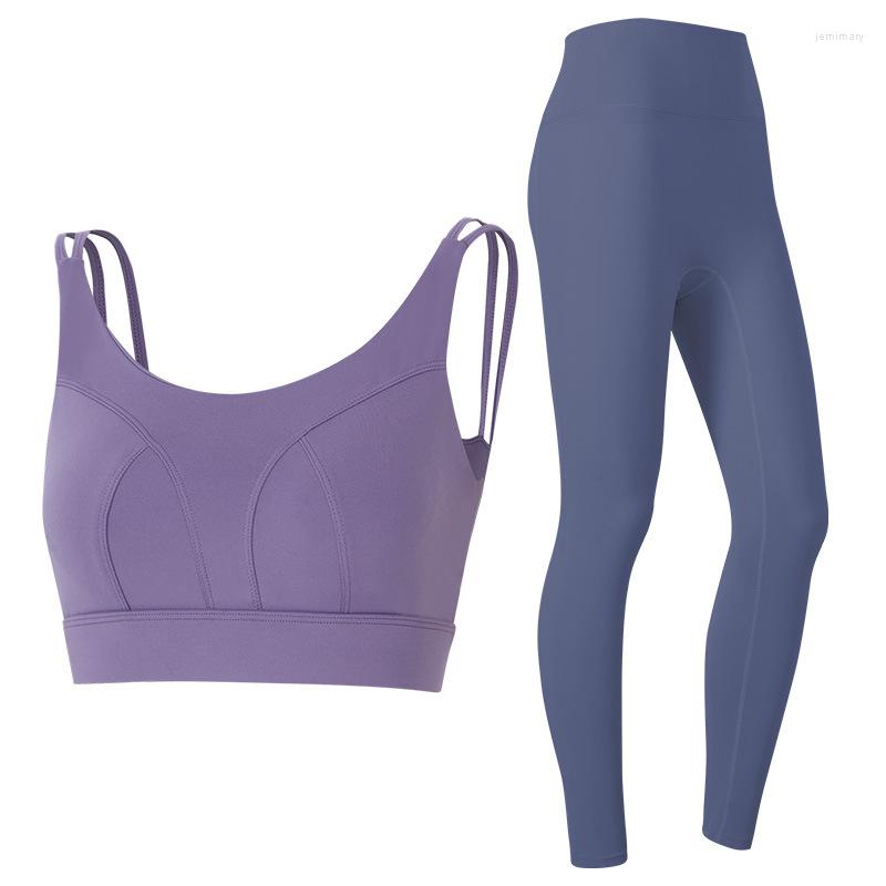 

Active Sets HONILLESI Yoga Women With Spring And Summer Professional Running Fitness Bra Sports Set 22 W609 K922, Black