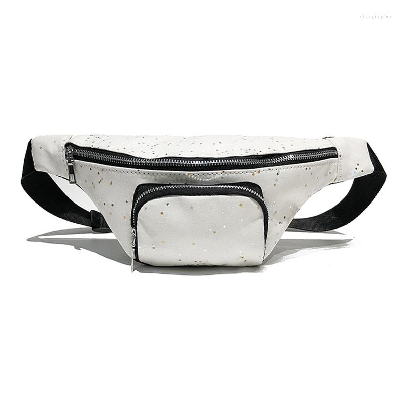 

Waist Bags 50PCS / LOT Glitter Bag For Women Fashion Sequins Fanny PacksBelt Luxury Ladies Large Capacity Zipper Pack, Picture shown