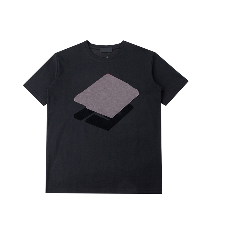 

23ss Spring Summer Towel Print Tee T shirt Europe Skateboard Men Women Fashion US Size Tshirt, Black