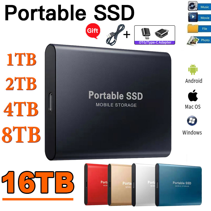 Portable Original High-speed 1TB SSD External Solid State Hard Drive USB3.1 Interface 500GB SSD Mobile Hard Drive for Laptop mac-image-843262578