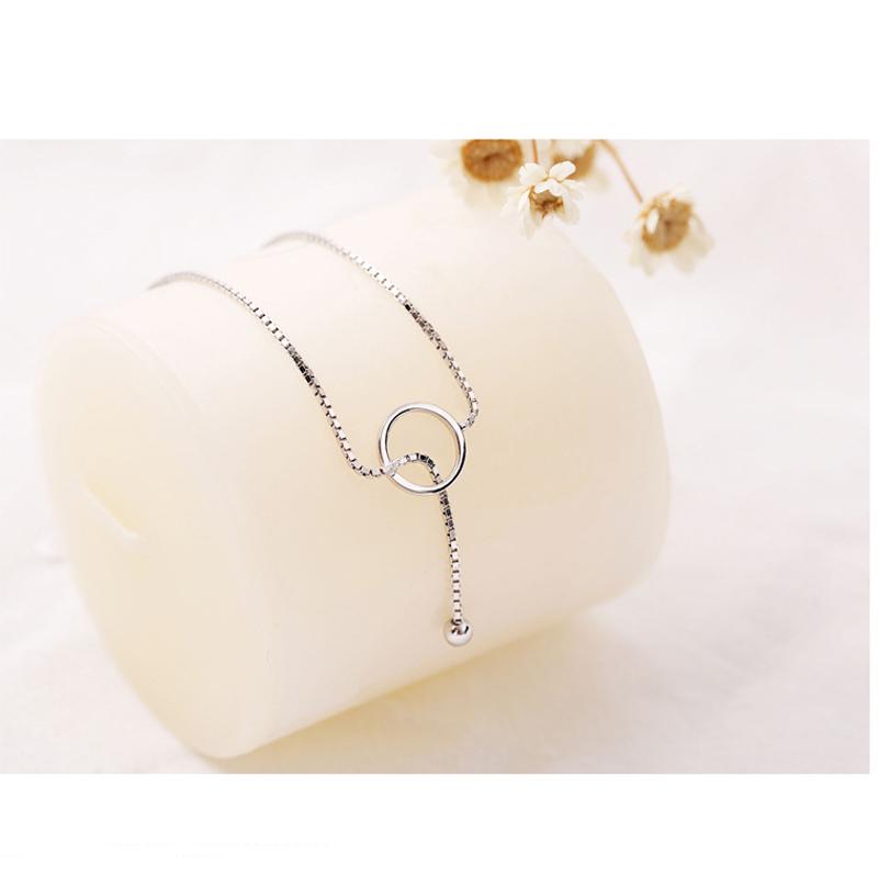 

Link Bracelets Chain Sterling SV Japan&Korea Simple Korean Fringed Students Tide People Creative Jewelry Fresh For Women'sLink