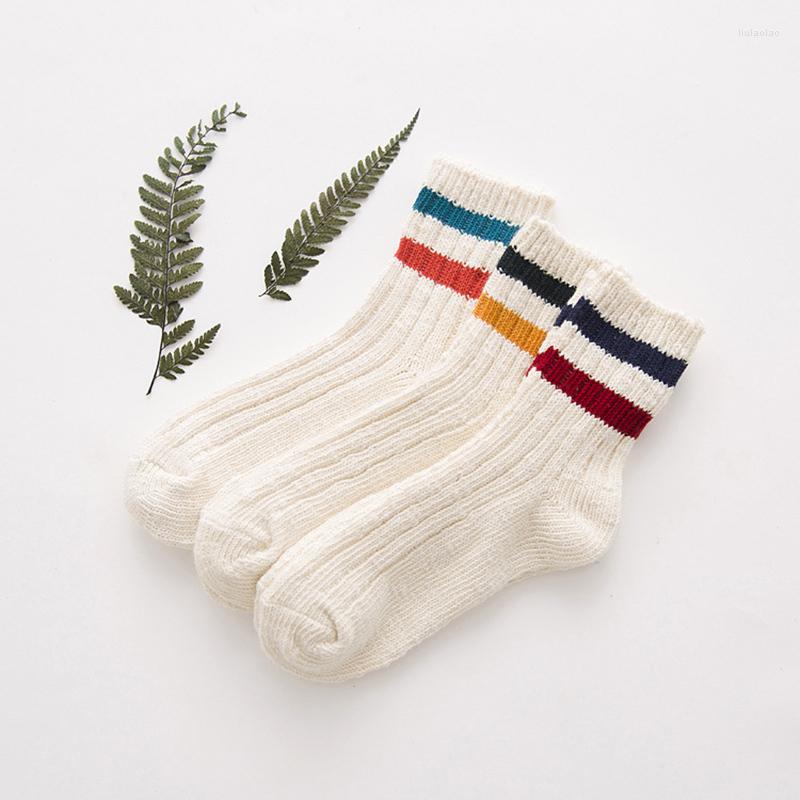 

Women Socks PEONFLY Autumn White Pachytene Woman Pure Cotton Japan School Stripe Funny Cute Hosiery Kawaii 3PAIRS/LOT, Multi