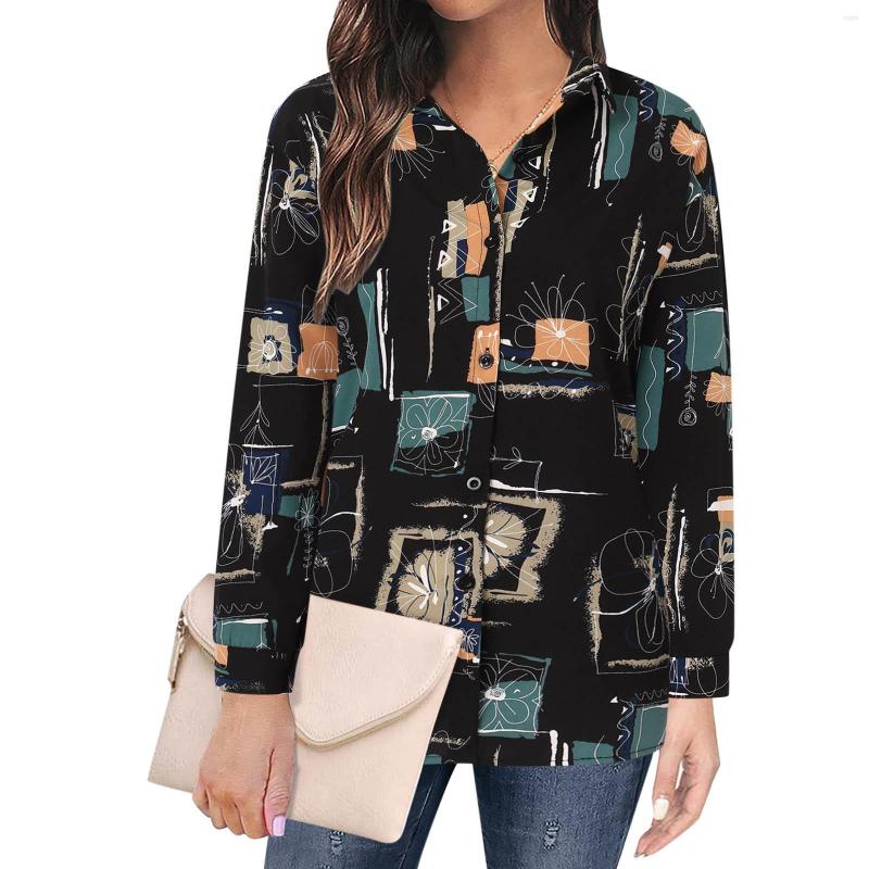 

Women's Blouses Cool Long Sleeve Shirts For Women Casual Lapel Button Printing Ladies V Neck T Yoga, Beige