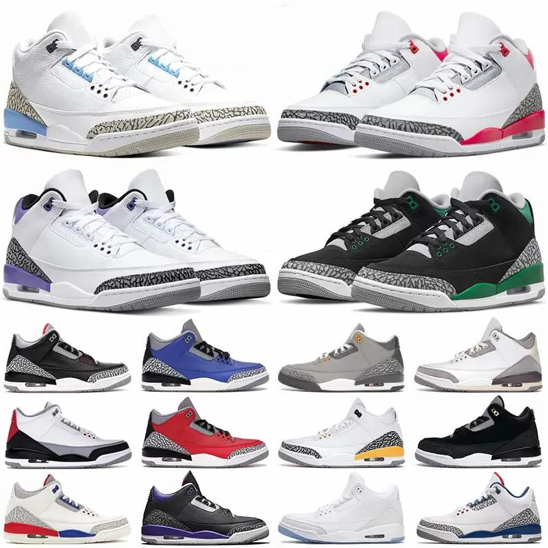 

Jumpman Cardinal Red 3 3s Mens Basketball Shoes Pine Green Black Red Cement Tinker UNC Varsity Royal Pure White Cool Grey Ma Racer Blue men sport sneakers 36-47, As photo 28
