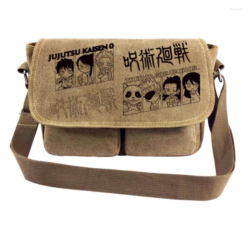 

Evening Bags 12" Cute Jujusu Kaisen Canvas Shoulder Bag Handbag Women Casual Zipper Crossbody Schoolbags Messenger, Style 4