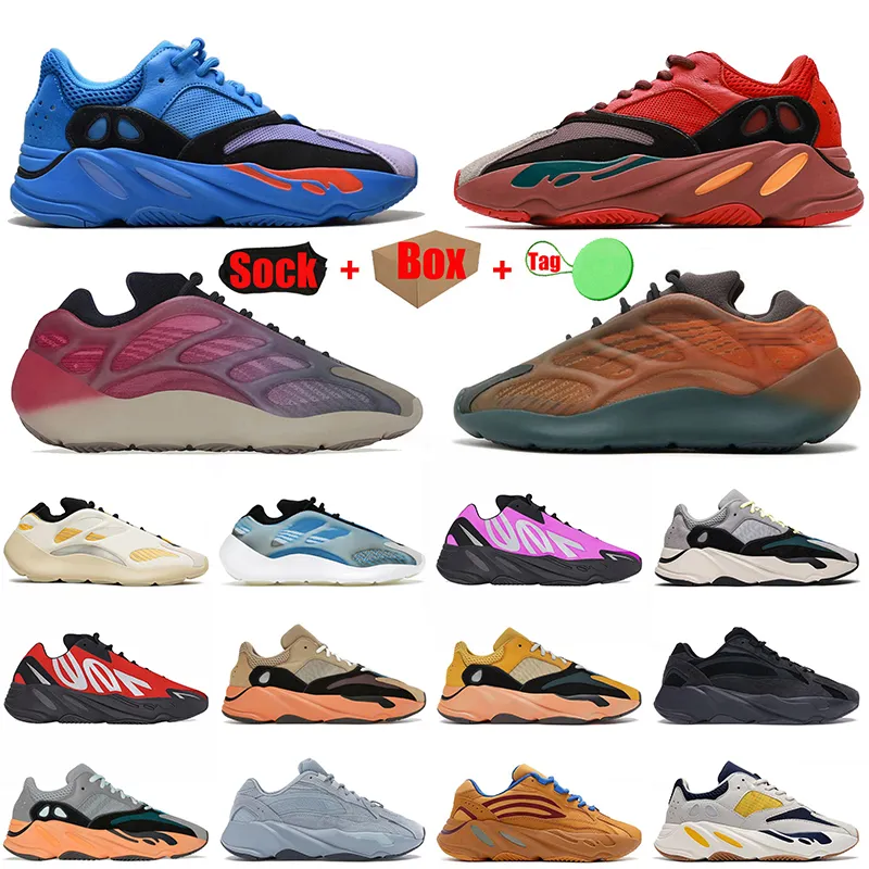 

yeezzys ''yezzies''700 shoes With Box 5A Quality Yeezzy Sports Running Shoes Fade Carbon Boost Safflower Hi-Res Blue Wash Orange Cream Men Women Trainers Sn Io, A#4 enflame amber