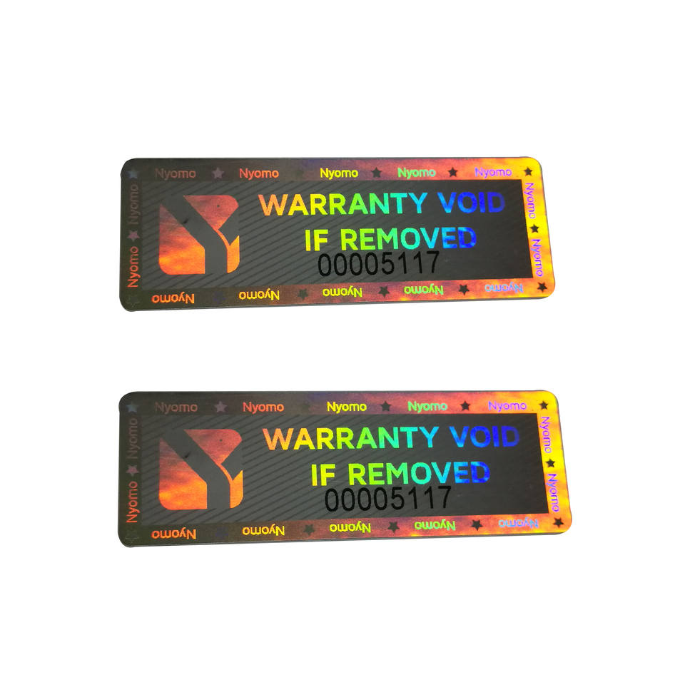 

Custom warranty one time use laser tamper evident security void hologram sticker