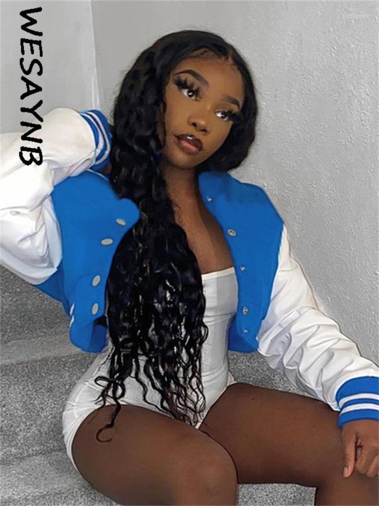 

Women's Jackets Fall Brown Baseball Fashion Pink For Women 2023 Patchwork Button Black Crop Top Coats Red Varsity Bomber Jacket