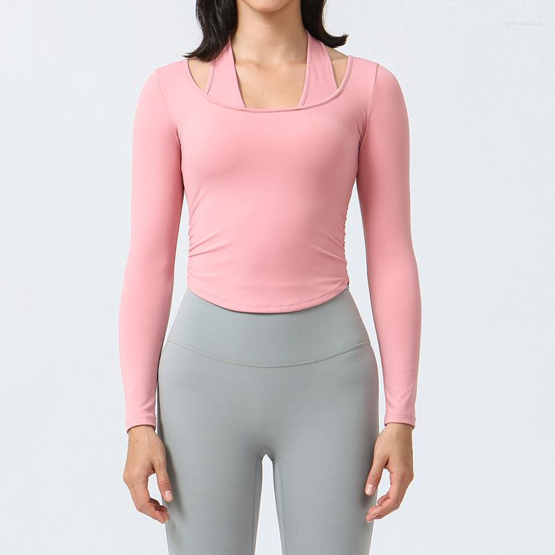 

Active Shirts Wyplosz For Women Crop Gym Yoga Fitness Tops Workout Tight Comfortable Breathable Elastic Quick Drying Cloud Sense Halter, Black
